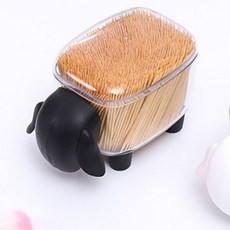 [오너클랜] 키밍 면봉 화장솜 케이스 귀요미양 셀프 인테리어 장식블랙, 상세 설명 참조