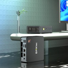 GIMOC M5 미니 호스트 AMD 5825U 비즈니스 사무실 컴퓨터 미니 PC 홈 오피스 컴퓨터, 16G+2TB