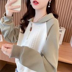 코디 고급 일상룩 여성 맨투맨 폴로넥 상의 럭셔리