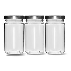 트라이탄 저장병 금속 실버마개, 250ml, 3개