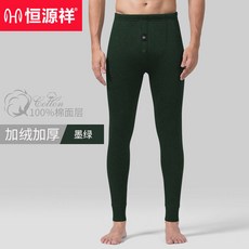 남자타이즈 Hengyuanxiang남성 보온바지 면바지 이너 털바지 빅사이즈 두꺼운 기모 슬림핏 가을바지 바지가을 겨울용