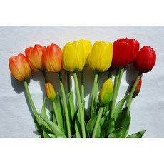 트리바이제이 생화같은 튤립조화 시들지않는꽃 꽃꽂이조화, 튤립 전용화병(화병만)
