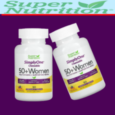 여성용비타민 오십세이상 SuperNutrition 50+여성종합비타민 Simply-One + 허브 와일드베리 츄어블 [90정*2병]