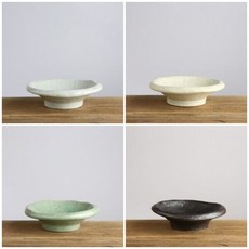 이천도자기 판주물럭 돌찬기 3호 17cm 그릇 식기 반찬접시 반찬, 색상:흑유, 1개, 상세페이지 참조4
