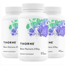 [2+1] 쏜리서치 Thorne 기초영양소 투퍼데이 종합비타민 60캡슐 3병, 3개, 60캡슐 X 3 (3개월분)