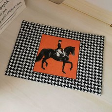 새집 주방 욕실 화장실 베란다 현관 도어 호텔 발매트 집들이선물 H 고급, 1개, 4. 40x60cm 은행잎 체크