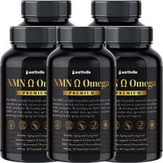 어스빌 NMN 3중케어 레스베라트롤 프테로스틸벤 NAD+부스터 600mg, 60정, 5개
