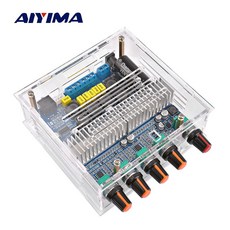 홈 블루투스 디지털 x 보드 50W 시어터 오디오 앰프 21 100W AIYIMA TPA3116 서브우퍼 2 파워, 02=AcrylicCasenoamp, 1)Amplifier With Case