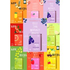 [블루베리 콤부차 + 추가박스 = 2박스 세트] 당제로 비타민C 유산균 프로바이오틱스 탄산 콤부차, 블루베리+파인애플, 1개, 5g