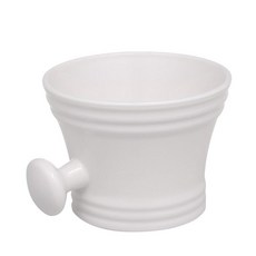 GHSHOP 면도 머그 손잡이 PP 선물 넓은 입 거품 면도 그릇 면도 컵 이발사 청소 컵, 13cmx8.5cm, 하얀색