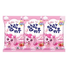 롯데 캐치티니핑 말랑카우 스트로베리, 3개, 158g