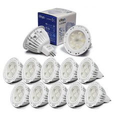 Cityo LED MR16 컨버터 외장형 램프 5W, 주광색, 10개