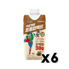 짱구 액션가면 프로틴액트 커피 단백질음료 330ml x 6개, 0.33l