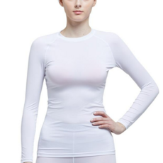 기어엑스 여성용 일반 여름 긴팔라운드넥 냉감 언더레이어 상의