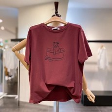 [러브앤쇼(대백)] LCEJGTS07_도그 샤워 티셔츠