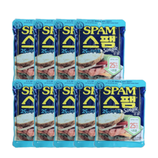 스팸 25% 라이트 햄통조림, 80g, 9개