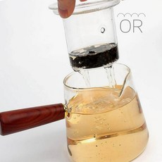 MMOR 티팟 주전자 700ML 투명우드내열유리차망주전자 차주전자