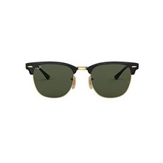 선글라스 레이벤 RB3716 Clubmaster Metal Square Sunglasses Black On Matte Black/Blue 51 mm