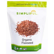 Simpliful 유기농 브라운 갈색 생아마씨 792g, 1개