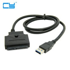 [해외] 20pcs USB 2.0 3.0 SATA 22 핀 데이터 전원 케이블 어댑터 PC 노트북 2.5 &quot;3.5 인치 HDD 하드 디스크 드라이버 블랙, 50cm