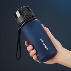 차량용거치대 차량용테블릿거치대 UZSPACE어린이 물병 350ML 트라이탄 BPA 프리 어린이 새지 않음 친환경 냄새 없음 플라스틱 음료 용기, 5) 350ml - Deep Blue, 1개