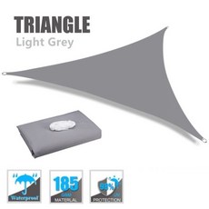 2/3/3.6/5M Triangle Sun Shade Sail Canopy for 98%UV Block Sun Shelter For Outdoor Facility&Activ, CHINA, 5X5X5M, LIGHT GREY