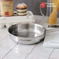 [스위스투가르투] 엠보 스텐 통5중 후라이팬20cm, 상세 설명 참조