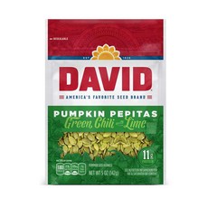 데이비드 그린 칠리 라임 호박 페피타스씨DAVID SEEDS Green Chili Lime Pumpkin Pepitas Seeds 142g 8개
