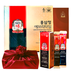 정관장 6년근 홍삼정 에브리타임 홍삼스틱 30세트 300ml+쇼핑백 골프 여행 추석 설 명절 선물세트(보자기포함) 1개, 1세트