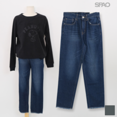 스파오 스파오(SPAO) 와이드핏 데님 팬츠_SPTJ621G27