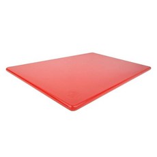 상업용 등급 45.7 x 30.5cm18 12인치 육류용 레드 도마 - HDPE 플라스틱보다 우수함 음식 서비스를 위한 1.3cm0.5인치 두께의 폴리, 1개