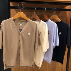 후아유스티브케이블반팔가디건