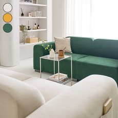 폴리 아쿠아텍스 3인용 2인용 패브릭 모듈 소파 3colors, 크림베이지, 2인 소파 좌형