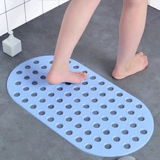 발매트 욕실 미끄럼방지매트 샤워실 가정용 펀칭 샤워 신발깔창 화장실 문입구 방수 매트, C01-하늘색