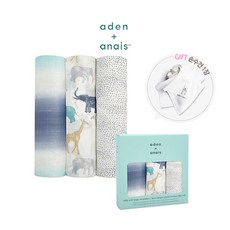 [아덴아나이스] 공식수입정품 뱀부 머슬린 속싸개 3pk - 익스페디션