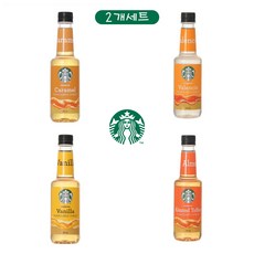 일본 Starbucks 스타벅스 캬라멜 바닐라 발렌시아 아몬드 시럽 375ml 2개세트, 아몬드토피, 2개