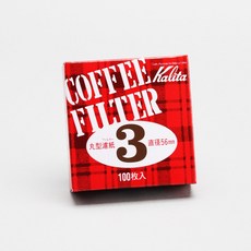 칼리타 라운드필터 3호 (#21005) 핸드드립 여과지 커피필터 칼리타필터 1인용필터 커피용품 홈카페, 단품