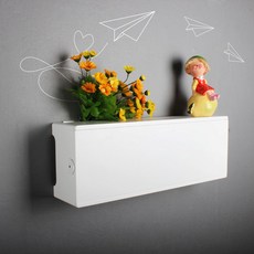 두디아 벽콘센트가리개 거실 전선커버 어댑터 셋탑박스 커버, 소형, 화이트 기본
