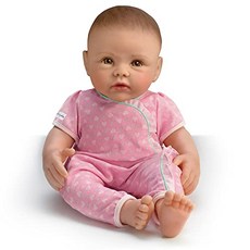 The Ashton - Drake Galleries Ashton Drake So Truly Mine Baby Girl Doll for Kids: Dark Brown Hair Hazel Eyes, 본상품