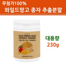 미국산 와일드망고 분말 가루 씨앗 종자 100프로 추출물 추출분말 고농축 과립 야생망고 아프리칸 아프리카 씨드 파우더 차 식이섬유 식약처 식약청 검사 서류 홈쇼핑 직구, 230g, 1개