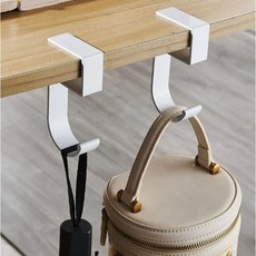 다용도 선반 부착 고리 벽걸이, 2개, 그레이