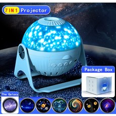 플라네타리움 LED Star Projector Galaxy 7 in 1 Planetarium Night for Ceiling Room Decor, 02 7 IN 1 Projector_01 White