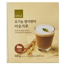 ORGA 식사대용 유기농 발아현미 미숫가루 (25gx20EA) 아침 야식 환자식 부모님식사 혼밥 간단요리 노인식, 2개