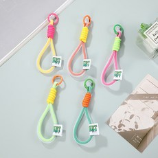네온 로프 키링 핸드폰 스트랩 빅 스포츠 가방 열쇠고리, 1개, A.옐로우