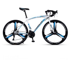 DK 로드자전거 기계식디스크브레이크 90%박스배송 변속 자전거 ZXC006, 27속도, 세 칼 화이트 블루