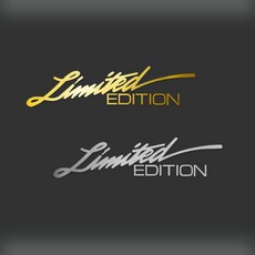 리미티드에디션 메탈 금속 스티커 LIMITED EDITION 포인트 스티커 SILVER 1개