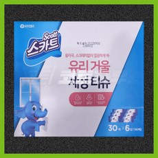 스카트 유리거울 세정티슈 30매 6개입