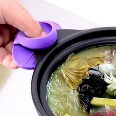 냄비집게 뜨거운 접시 손잡이 실리콘 오븐장갑 1P, 1개