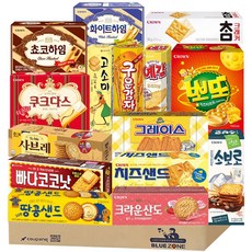 [블루존] 곽과자 15개입 A세트 (빠다코코낫+고소미+사브레+땅콩샌드+소보로+참크래커+크라운산도딸기+치즈샌드+쵸코하임+화이트하임+쿠크다스화이트+구운감자+예감+그레이스+뽀또치즈)
