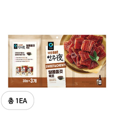 청정원 바로 eat 안주야 달콤쫄깃 육포, 90g, 1개